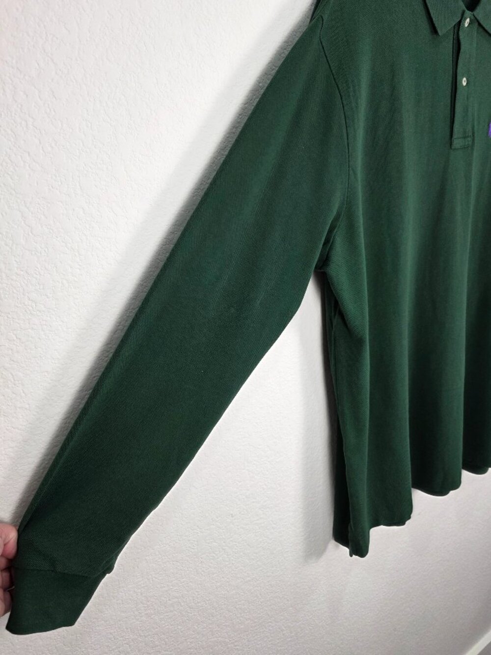 NWOT Polo Ralph Lauren Men's Green Long Sleeve Polo Shirt Size XLT & 2XLT - Picture 2 of 15